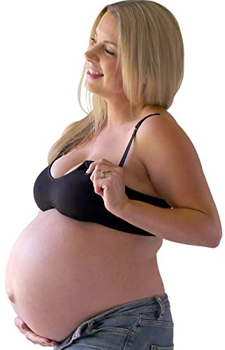 Mamaway Soutien-gorge d'allaitement sans couture pour femmes enceintes et allaitantes, noir, Taille XL