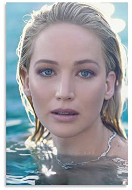 Jennifer Lawrence Beauty Star Kunst-Fotoposter, 16 Leinwand-Kunstposter und Wandkunst, Bilderdruck, modernes Familien-Schlafzimmer, Dekor-Poster, 30 x 45 cm