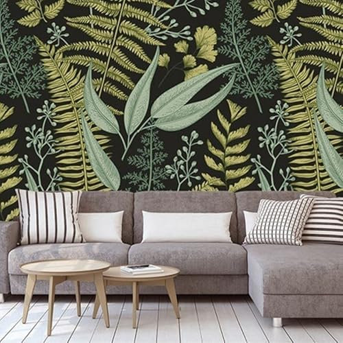 American country green wallpaper bedroom bedside background Southeast Asia sofa living room model room mural f 3d tapete Vlies effekt TV die fototapete Wandbild Wohnzimmer Schlafzimmer-300cm×210cm
