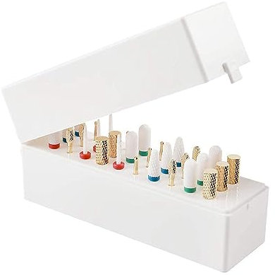ANKROYU 30 Löcher Nagelbohrer Halter, Nagelbohrer Halter Behälter für fräser, Nagelbohrer Aufbewahrungsbox für nagelfräser fräser aufsatz halter für Nagelfräser Nail Art Drill Organizer Container