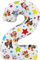 Toyland® 26 Zoll Paw Patrol Zahlen-Folienballon – Kinder-Partyballons – Nummer 1–6 erhältlich (ZAHL 2)