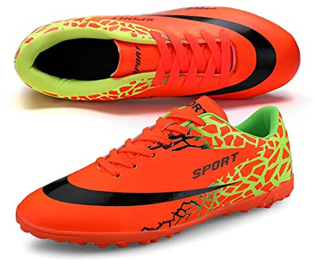 Hixingo Fußballschuhe Unisex Fussballschuhe Kinder, Ag Fußball Schuhe Jungen Mädchen Multinocken Fussballschuhe Kinder Trainingsschuhe für Draußen oder Halle Fussball Plätze(34