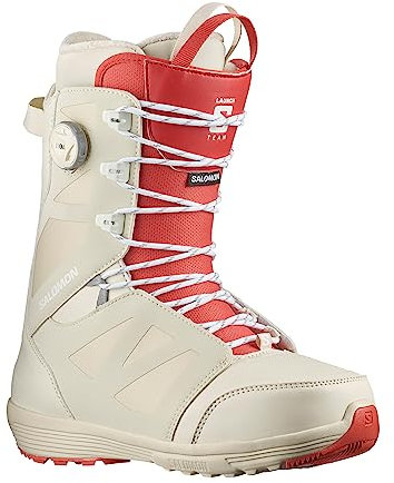 SALOMON Snowboard Boots LAUNCH LACE SJ BOA 2023-24 Modell Herren L47323100 26,5 cm gebleichter Sand/Mandelmilch/Aurora Red