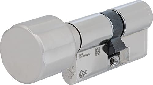 ABUS EC880 Knaufzylinder 30/35K, Knaufseite 35mm, Einzelschließung inkl. 3 Wendeschlüssel (saphirblau) mit Sicherungskarte