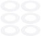 PATIKIL Goof Rings Inner Diameter 2.99, Outer Diameter 4.72, 6 Pcs Metal Goof Rings Cover Recessed Light Trim for Ceiling Wall Fixtures Can Lighting Down Light LED, Matte Finish White