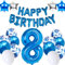 8. Geburtstagsdeko Junge, Luftballon 8 Geburtstag Blau, 8. Geburtstag Dekoration Blau, 8 Jahr Geburtstagsdeko Blau, Luftballon 8 Geburtstag für Mädchen Jungen 8 Jahr Party Deko