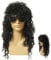 INBOLM 80s Mullet Wig - Black Curly Men's Wig, Retro Style, Universal Size, 1 Pack, For Cosplay & Fancy Dress