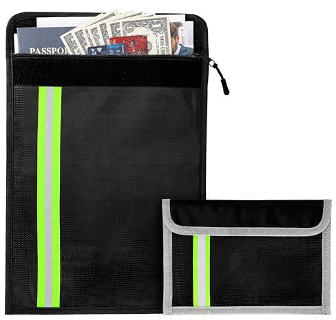 Belle Vous 2 Porta Documenti - Buste Impermeabili - Portadocumenti A5 e A4 - per Libretto Auto e Moto - per Soldi Assicurazione Passaporto - Materiale Ignifugo e Impermeabile