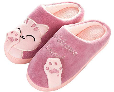 riou 2024 Zapatillas De Casa Para Mujer Hombre Felpa Y Suela Dura Zapatillas Interior Memory Foam Casa Antideslizante Pantuflas Estar Zapatos De Casa Talla Grande Negro Marrón