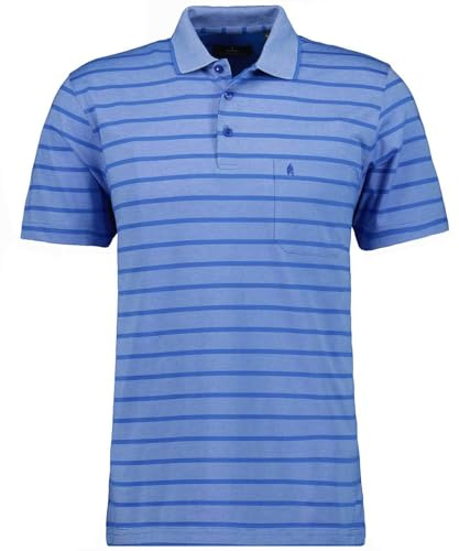 RAGMAN Herren Softknit-Polo Jersey, gestreift