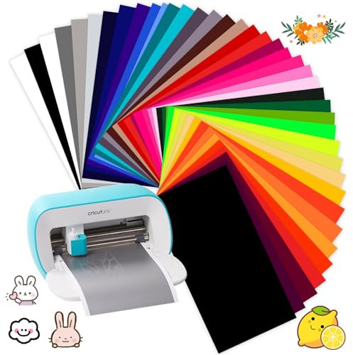 40 Stück 14cm x 30,5cm Smart Iron On für Cricut Joy, Plotterfolie Textil, Heat Transfer Vinyl, Plotter Folie Textildruck zum Aufbügeln, Flexfolie Plotter Textilien für T-Shirts, Hoodie