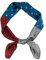 DAMILY Vintage Bandana Herren Seidig Quadratisch Kopftuch Sommer Geometrischem Halstuch und Stirnband Motorrad Satin Piratentuch Kinder Festival Haarbänder 70x70cm (Blau-rot)
