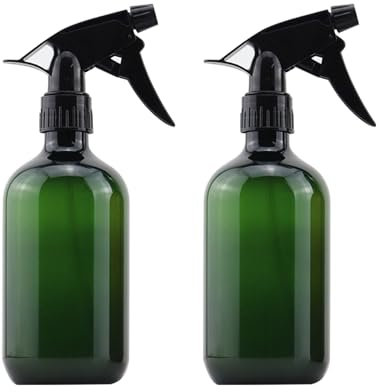 Spray Bottle Plastic Empty Spray Bottles 500ML Refillable Water Sprayer Indoor Plant Watering Can Mist Spraying Bottles for Household Cleaning Garden Plants Flower, 2PCS