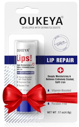 OUKEYA Lippenbalsam Multiactive, Lippenpflege Für Sehr Trockene Lippen Feuchtigkeitsspendender & Pflegender, Chapstick Mit Petrolatum, Sheabutter & Bienenwachs, Natürlichen lip balm, 4,8g