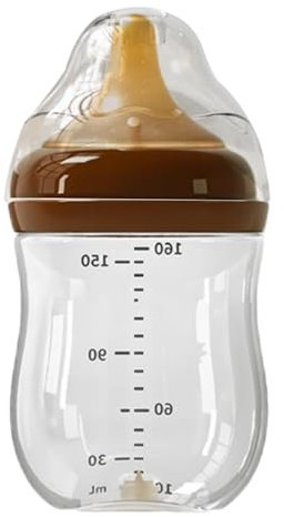 Biberons | Biberons pour bébé | Verre à col large, alimentation en verre avec tétines à débit lent, biberon facile à nettoyer avec marquages de mesure pour nouveau-nés, bébés de 0 à 6 mois