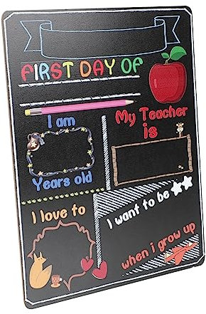 HAPINARY Kreidetafel Für Einschulung Holztafel Mit Weißer Kreide Klein Und Leicht Als Schulanfangs-deko Und Nachrichtentafel Für Kinder