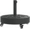 vidaXL Base de Parasol avec Roues pour mâts Ø38 / 48 mm 27 kg Rond, Base de Parasol, Pied de Parasol de terrasse, Porte-Parasol, Support de Parasol