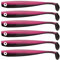 Zanderbait 12cm Black Pinki, Angelköder, Kunstköder, Zanderbait, Zanderköder, Softbait, Gummifisch, Gummiköder, Lieferumfang 6 Stück.
