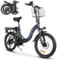 SAMEBIKE E Bike Elektrofahrrad E-Bike Klapprad 20 Fat Tire E-Fahrrad klapprad,36V12Ah Lithium-Akku,für Lange Reichweite bis 60-110km, Falt-Elektrofahrräder für Herren Damen mit 7 Gängen (CY20)