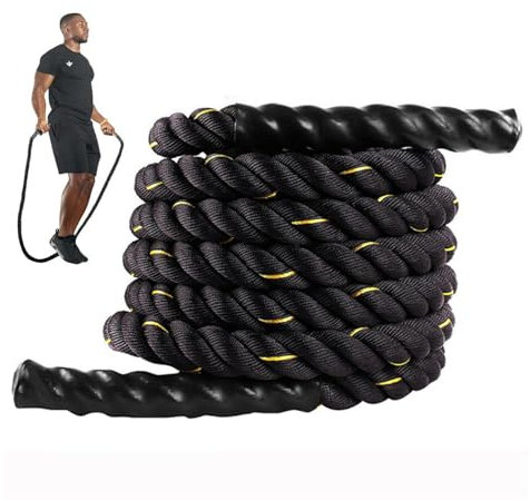 Corda per saltare pesante, corda per saltare pesante, per uomini e donne, corda per saltare pesante per allenamento, corda per saltare per adulti, migliora la forza e la costruzione muscolare,