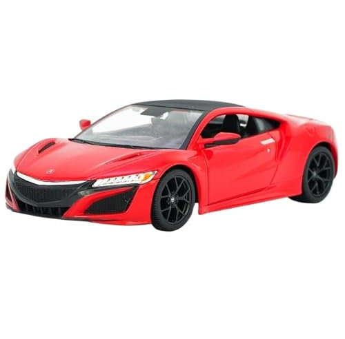 EMRGAZQD Motorfahrzeuge Replika Auto 1/24 Für Honda NSX Supercars Statische Fahrzeug Modell Ornamente Druckguss Legierung Auto Modell Sammlung Originalgetreue Nachbildung(Red)