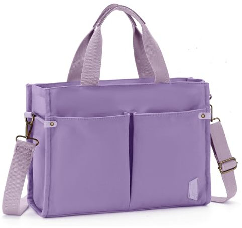 VASCHY Tote Bag, Borsa Università Donna Borsa Donna Borsa Tracolla Donna Elegante Shopping Bag Donna Borsa Mare Borsa da Viaggio Lavoro Ufficio Scuola Viola
