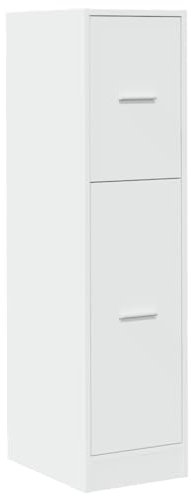 vidaXL Armoire d'apothicaire Blanc 30x41x118 cm Bois d'ingénierie, Coffre d'apothicaire, Meuble d'apothicaire, Coffre à tiroirs d'apothicaire