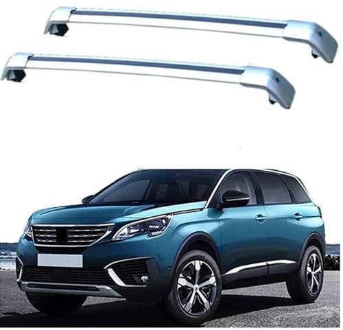 WBWJYAI Barres de Toit Transversales Aluminium Porte-Bagages de Toit pour Peugeot - 5008 II [2016-2022] Charge 220 kg Verrouillables Porte-Bagages Voiture 2 pièces,C
