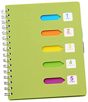 GETAJGHSD Spiral Notizbuch Dickes Notizheft Mit Farbigem Umschlag Kariert Und Linierte Seiten Kategorie-notizblock Für Schüler Tagebuch Schreibblock Grün Vielseitig Für Büro Schule Reise