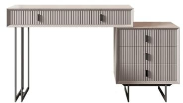 ZLQRTUD Frisiertisch, multifunktional, modern, schlicht, für Zuhause, kleine Wohnung, Garderobe, Frisiertisch mit Aufbewahrungsschrank, Frisiertisch mit Spiegel (L170 cm) (eine Farbe, L170 cm)