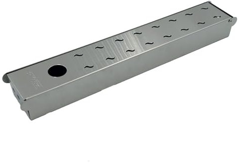 Grillfürst Universal Räucherbox - Smoker-Box aus Edelstahl Gasgrills ab G210, schmale Räucherchips-Box für EIN tolles Raucharoma, 37,8 x 6,1 cm