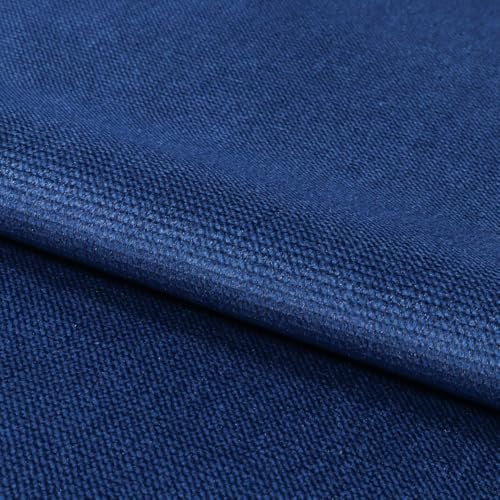 Fabreco - Samtstoff Meterware KRONTOS (100 x 145 cm) - Polsterstoff Möbelstoff Meterware – Bezugsstoff Möbelstoff - Stoffe zum Nähen - Weicher Samt Stoffe für Stühle & Sofa Beziehen (Dunkelblau)