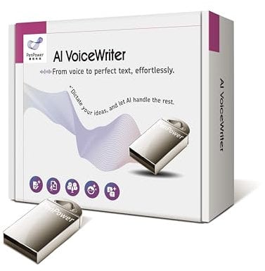 AI VoiceWriter - Smart Diktat & AI Schreibassistent für Windows & Mac | USB-Dongle & mobile App für Spracheingabe, Korrekturlesen, Umschreiben & mehrsprachige Unterstützung