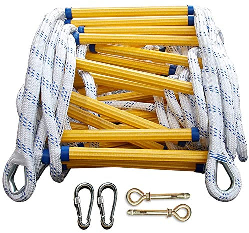 BLYXINVORA Sicherheitsleiter, Feuerleitern für Zuhause, Leiter, Not-Feuerleiter, Kletterseilleiter für den Außenbereich/Strickleiter/8M