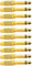 RUNCCI-YUN 10 Stücke 6.35mm Stecker Mono TS auf RCA Cinch Buchse Interconnect Audio Adapter, Cinch auf 6.35mm Audioadapter, Cinch Weiblich auf 6.35mm 1/4 Zoll Mono Männlich Stecker