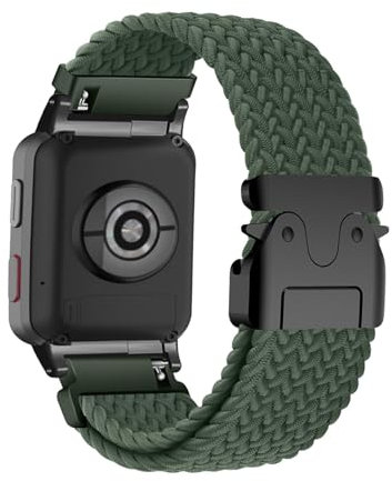 HYSDFFG Nylon Armband für Huawei Watch D2, Militär Design, Sport-Loop, Grün, One Size (Fits Huawei Watch D2), Atmungsaktiv, Schweißresistent, Verschleißfest, Uhrenarmband