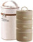 Luxylei Conjunto De Contenedor De Almuerzo con Aislamiento Portátil, con Bolsa De Almuerzo, Compartimento Térmico De Acero Inoxidable Apilable Separado De 3 Niveles