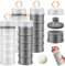Kaxtde Lot de 4 distributeurs de lait en poudre pour bébé en vrac, 5 couches, empilables, conteneurs de stockage de poudre portables de 120 ml avec entonnoirs pour voyage et activités de plein air