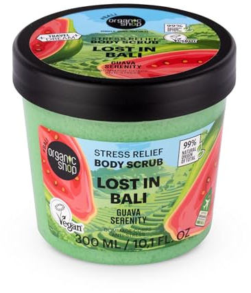 Organic Shop Lost in Bali Stress Relief Body Scrub. Guava Serenity, 300ml