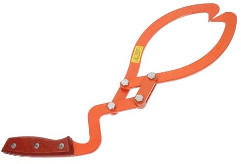 Yardenfun Schwere Baumstammzange Ergonomisch Holzklammer Greifwerkzeug Manuell für Effizientes Heben und Transportieren von Holz Geeignet für Vielseitigen Außeneinsatz