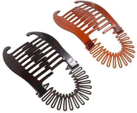 GAROZATION 2 Pièces Pince Banane en Abs pour Femmes, Pinces à Cheveux Longs et Épais Prise Sécurisée pour Coiffures Élégantes