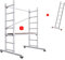 ALTEC AluCombine® 1.0-300 | Leiterngerüst | 3m Arbeitshöhe | 2 in 1 Gerüst mit Traverse | Typ: FT | 4x Laufrollen Ø80mm | Made in Germany | EN 131 | Arbeitsgerüst | Baugerüst | Fahrgerüst | Leiter