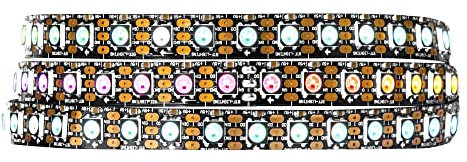 BTF-LIGHTING 1M 100 LEDs/Pixels/m WS2812B RGB Schwarz PCB Adressierbare Strip Streifen mit 5050 SMD LEDs 5V IP30 Nicht wasserdicht(Nicht inhalt Netzteil und Controller)