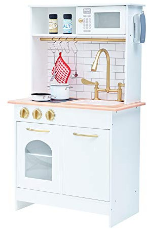 Cocina de juguete de madera blanca Teamson Kids para niños/as TD-12681A