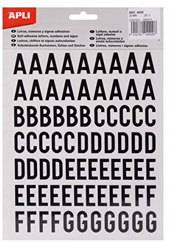 APLI 4420 - Haftbuchstaben Großbuchstaben 20 mm