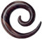 beyoutifulthings Dehn-Spirale Sono Holz Dehnstab Dehnanhänger Dehnungs-Schnecke Dehnungs-Sichel Ohr-Piercing Ohr-Schmuck 4mm