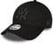 New Era New York Yankees Casquette de Fan pour Femme Noir Brillants 9Forty NY Logo réglable Chapeau Baseball