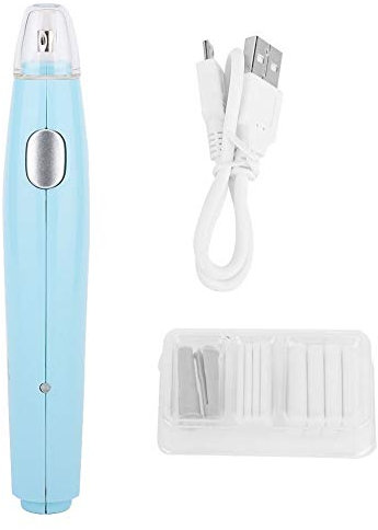 Nikou Elektrischer Radiergummi, USB Radierstift Refillable Eraser mit 16 Ersatzminen, Elektro Radierer für Bleistifte Zeichnen, Lernen, Büro (Farbe : Blau)