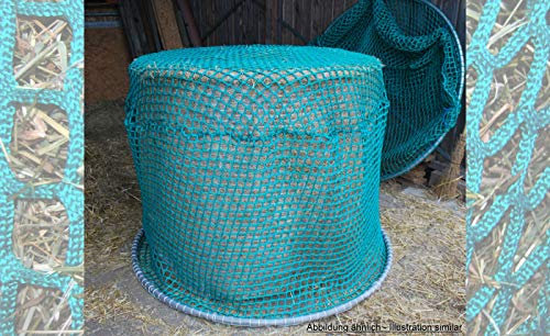 Netze Seile & mehr Heunetz für Rundballen, 140 cm Durchmesser, Höhe 120cm, Ø 5 mm Garn, 45 mm Maschenweite ohne Ring