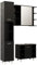 vidaXL Badmöbel Set 3-TLG. Waschbeckenunterschrank Unterschrank Spiegelschrank Hochschrank Schrank Badezimmerschrank Badschrank Schwarz Holzwerkstoff